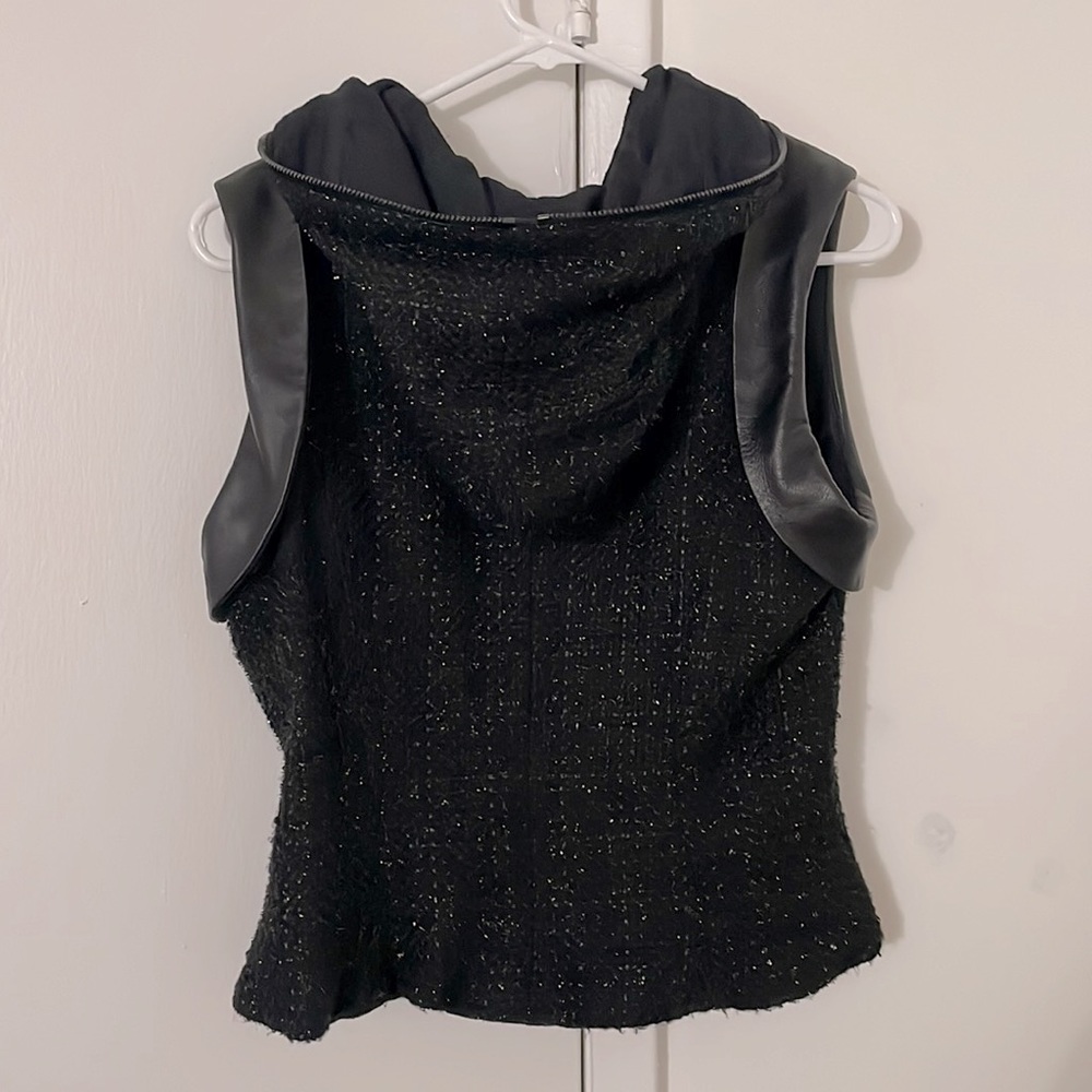 ALEXIS, Tweed hooded vest, Black, S - Picture 2 of 3